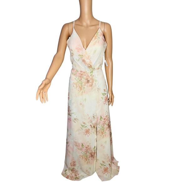 Marchesa Notte Sessa Printed Bridesmaid Maxi Dress Floral Blush size 10 NWT - Picture 3 of 10